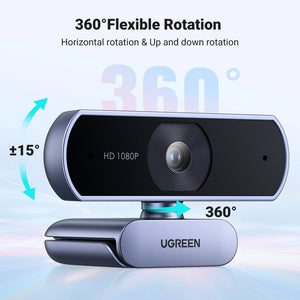 USB Webcam 1080P HD Dual Microphones for Laptop