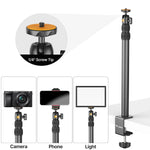 Load image into Gallery viewer, Desk Mount Light Stand with 360° Ballhead
