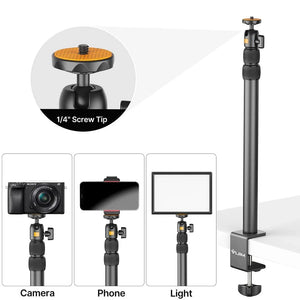 Desk Mount Light Stand with 360° Ballhead