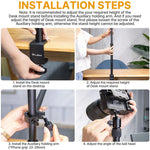 Load image into Gallery viewer, Desk Mount Light Stand with 360° Ballhead
