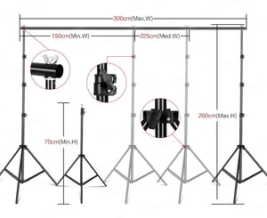 Photography Studio Softbox Lighting Kit with Background Frame