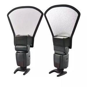 Camera Flash Reflector Speedlights - Two-Sided Silver/White