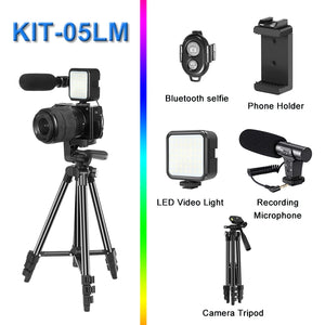 Smartphone Vlogging Kit with Tripod and Fill Light