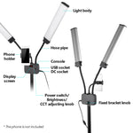 Load image into Gallery viewer, Flexible Double Arms LED Fill Light
