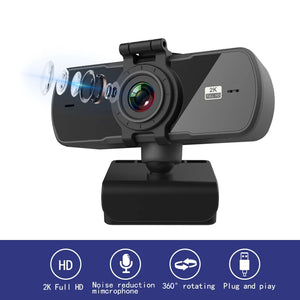 Webcam Autofocus with Microphone USB 2K Full HD 1080P