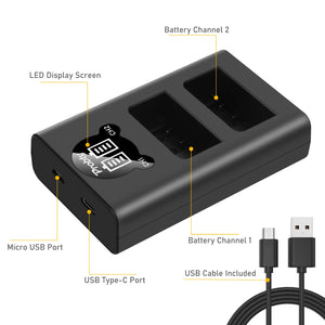 Camera Battery LED Charger Nikon Z Series 1880mAh