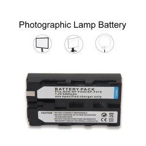 Battery Pack for LED Video Lamp 2400mAh NPF550 NP-F570