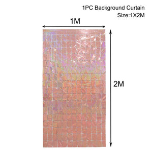 2M Foil Curtain Shimmer Sequin Glitter Backdrop