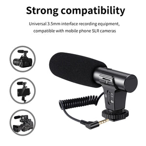 Video Recording Microphone Long Spring Cable