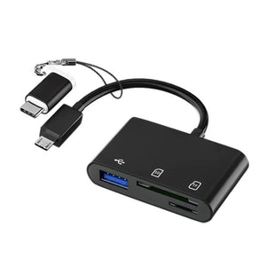 Type-C TF CF SD Memory Card Reader OTG USB-C Adapter