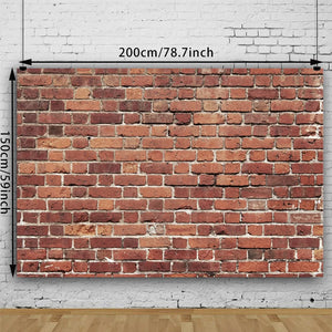 Red Brick Wall Photography Backdrop for Events