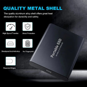 Portable SSD 1TB External Hard Drive High-speed Solid State Drive