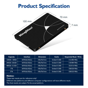 KingDian SSD 1TB Sata 3 Internal Solid State Drive