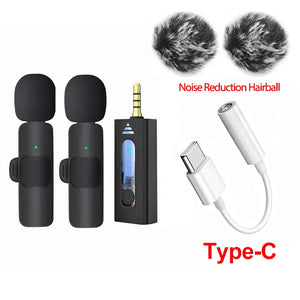 Microphone Omnidirectional Condenser Mic Wireless Lavalier