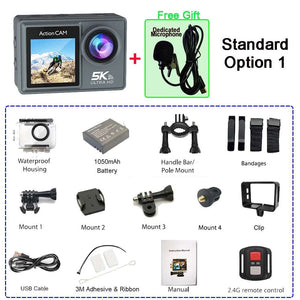 5K 60FPS Action Camera with Dual IPS LCD & EIS