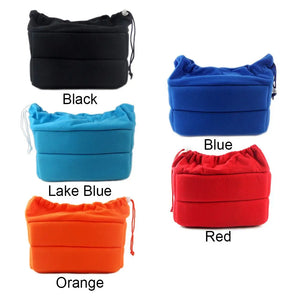 Camera Lens Case Partition Padded Bag