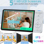 Load image into Gallery viewer, 5 Inch Baby Monitor with Camera - Night Vision
