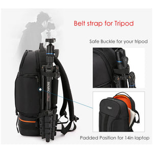 Professional Digital SLR Camera Backpack with Rain Cover