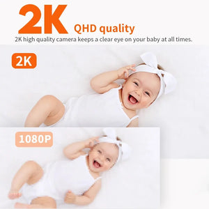 Baby Camera with Monitor - 2K HD Video Surveillance