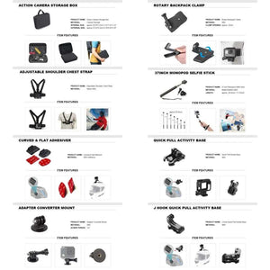 50-in-1 Action Camera Accessory Kit