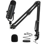 Load image into Gallery viewer, Professional USB Podcast Microphone Studio Kit with Boom Arm
