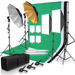 Load image into Gallery viewer, Photography Studio Softbox Lighting Kit with Background Frame
