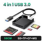 Load image into Gallery viewer, Card Reader SD Micro SD TF CF MS 4-in-1 USB-C/USB3.0
