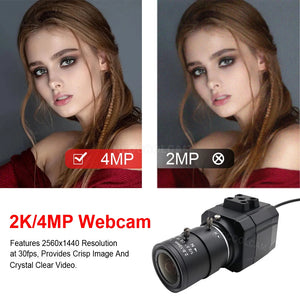 High Speed Webcam 4MP USB Camera HD 2K