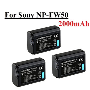 Camera Battery Sony NP-FW50 Alpha a6500 a6300 a6000 NEX-7