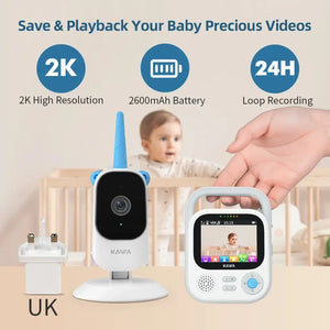 Baby Camera with Monitor - 2K HD Video Surveillance