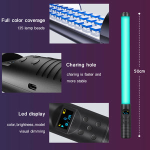 Tripod Stand RGB Light Stick Wand