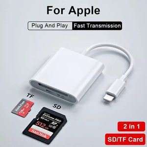 4 in 1 USB Card Reader for iPhone | Rubyframe