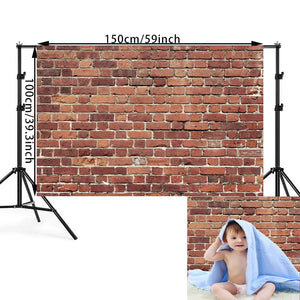 Red Brick Wall Photography Backdrop for Events