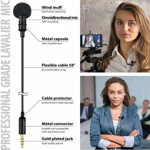 3.5mm Lavalier Microphone Clip Tie - Vocal Stand