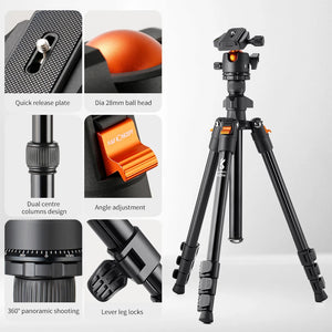 Aluminum Alloy Low Angle Camera Tripod Stand