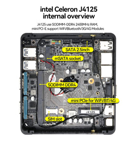 Mini PC Intel Celeron - Dual Gigabit LAN, HDMI, VGA