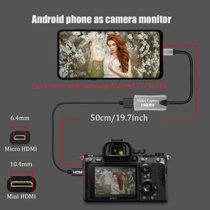 BFOLLOW HDMI Adapter for Android Phone Tablet Camera Monitor