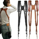 Load image into Gallery viewer, Leather Camera Strap Adjustable Double Shoulder
