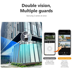 Home Security Camera Dual Lens Outdoor