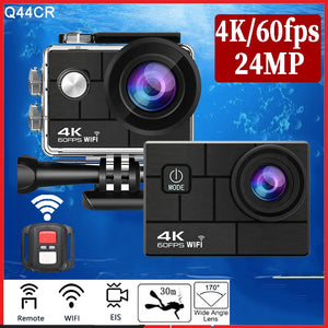 Action Camera 24MP WiFi Underwater Ultra HD 4K/60fps