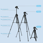 Load image into Gallery viewer, 55” Travel Camera Tripod Aluminum Stand for DSLR/SLR
