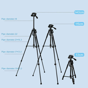 55” Travel Camera Tripod Aluminum Stand for DSLR/SLR