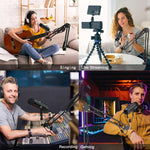 Load image into Gallery viewer, Professional USB Podcast Microphone Studio Kit with Boom Arm
