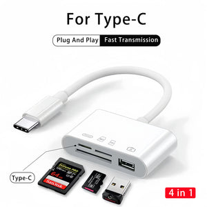 4 in 1 USB Card Reader for iPhone | Rubyframe