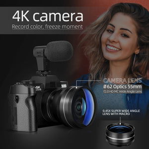 Digital Camera Photography & Video 4K48MP 16XZoom