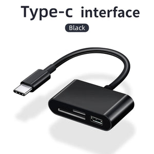 Type-C TF CF SD Memory Card Reader OTG USB-C Adapter