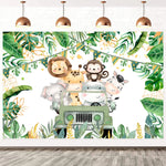 Load image into Gallery viewer, Jungle Animal Safari Party Background Backdrop
