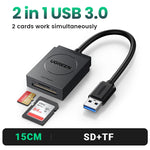 Load image into Gallery viewer, Card Reader SD Micro SD TF CF MS 4-in-1 USB-C/USB3.0
