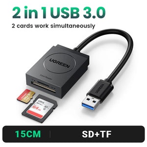 Card Reader SD Micro SD TF CF MS 4-in-1 USB-C/USB3.0