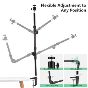 Metal Bracket Desk Mount Stand for Fill Light